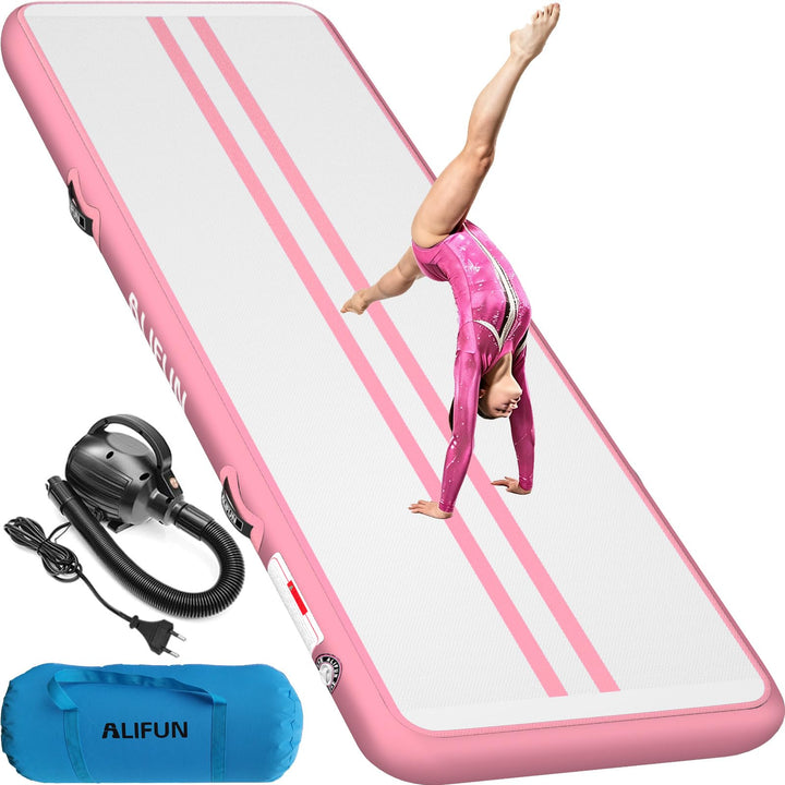 ALIFUN Air Matte Track, 2m/3m/4m/6m Aufblasbar Gymnastikmatte, Turnmatte, Tumbling Matten 10/20cm ho