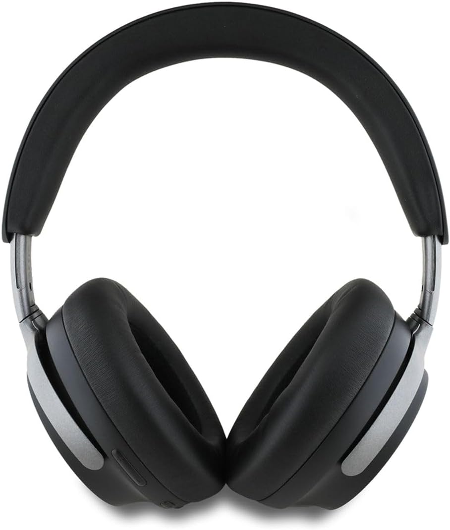 Guess Wireless Kopfhörer mit Studio Sound PU Leder Script Logo ANC/ENC (Schwarz), Schwarz