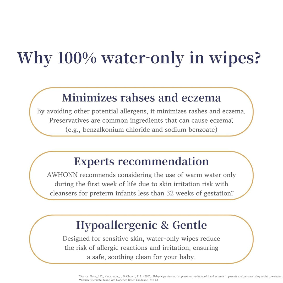 blissmile Feuchttücher aus 100 % Wasser und Baumwolle, Reisegrösse, einzeln verpackt, parfüm- und ko