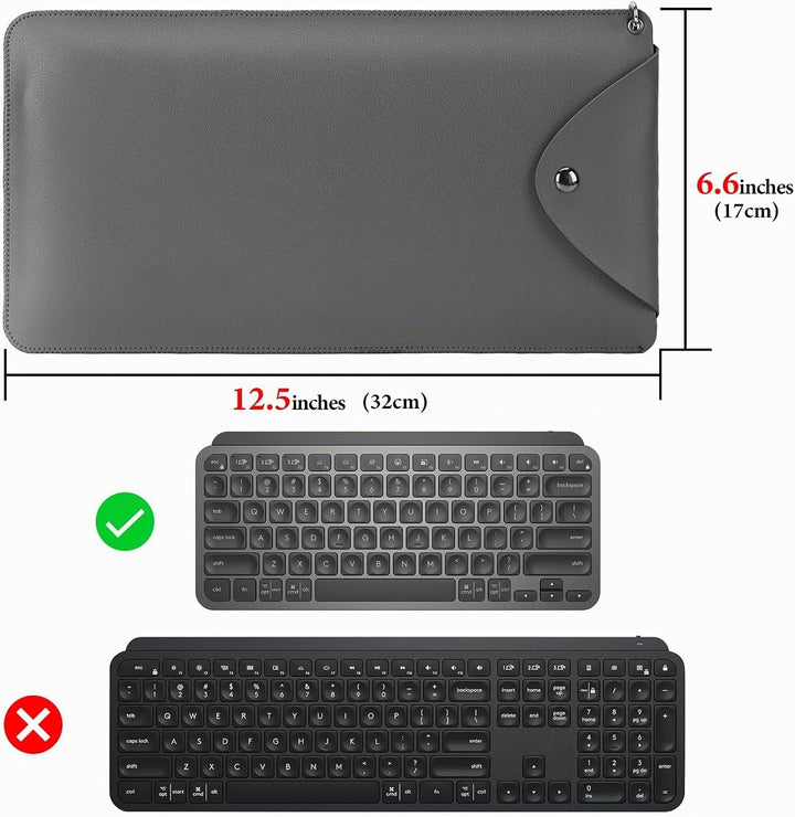 Geekria Tastatur-Tragetasche, Ersatz für Logitech MX Keys Mini Tastaturhülle, veganes Leder, schütze