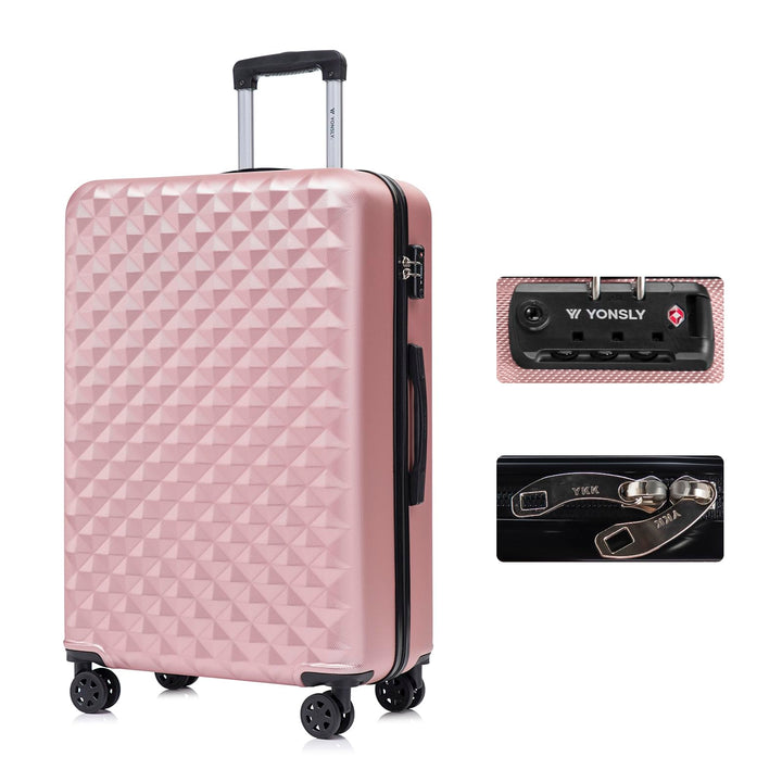 Premium Reisekoffer TSA-Schloss,YKK-Reissverschluss Hartschalen-Koffer Trolley Kabinenkoffer Rollkof