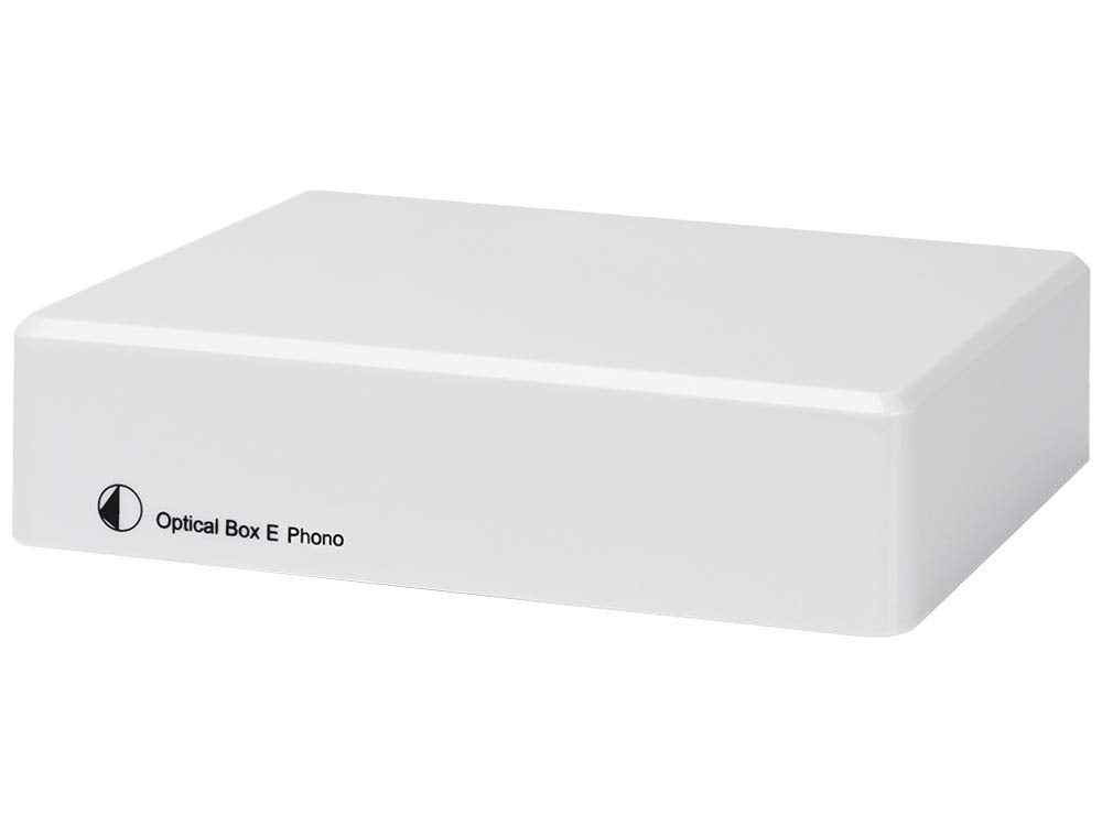 Pro-Ject Optical Box E Phono, Phono Vorverstärker mit A/D Konverter & Line In/Out (Weiss), Weiss
