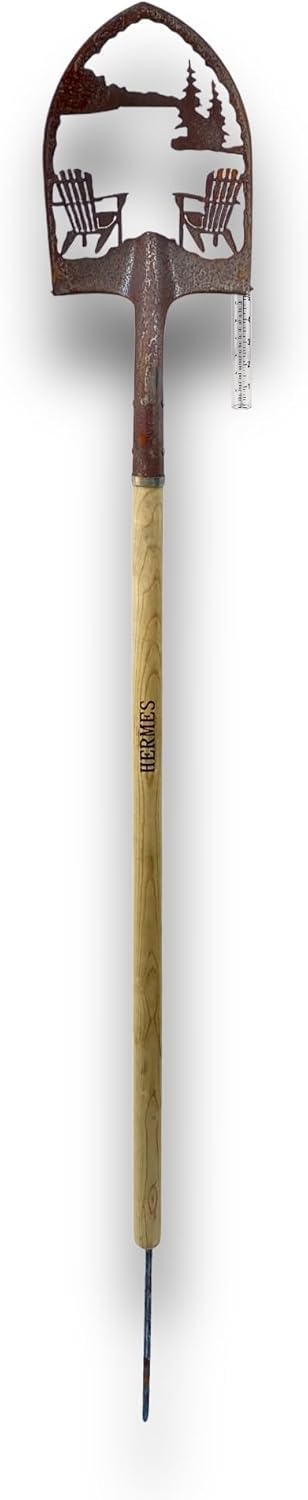 Crispe Edelrost Deko-Schaufel mit Regenmesser - Relax - Gartendekoration für aussen, Höhe: 180 cm, R