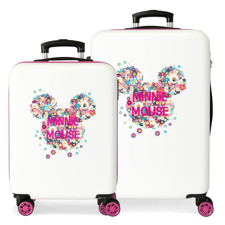Disney Minnie Sunny Day Kofferset Rosa 55/68 cms Hartschalen ABS Kombinationsschloss 104L 4 Doppelrä