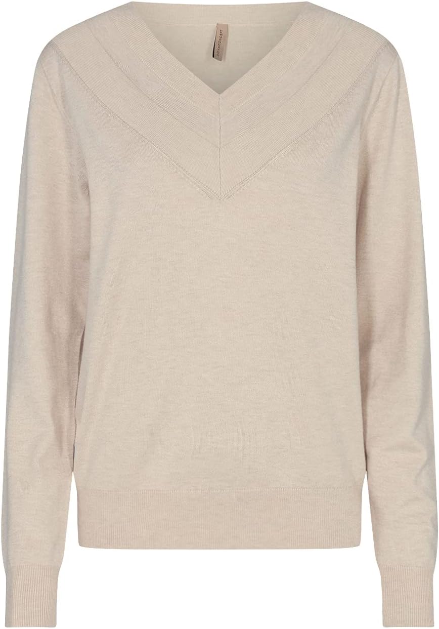 SOYACONCEPT Damen Pullover M 91620 Cream Melange, M 91620 Cream Melange