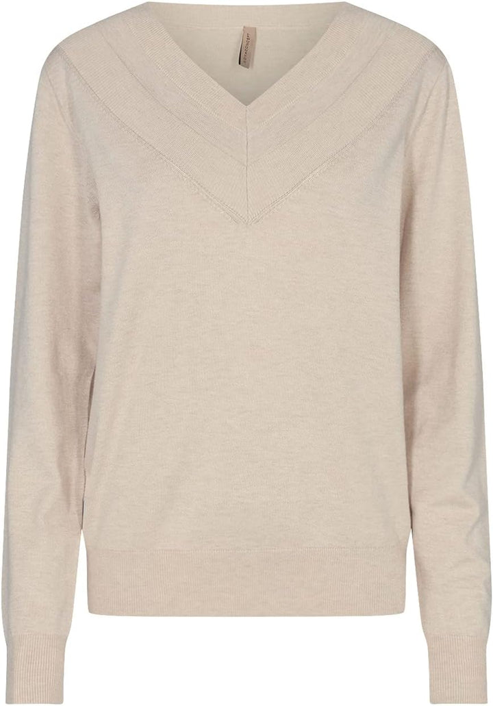 SOYACONCEPT Damen Pullover M 91620 Cream Melange, M 91620 Cream Melange