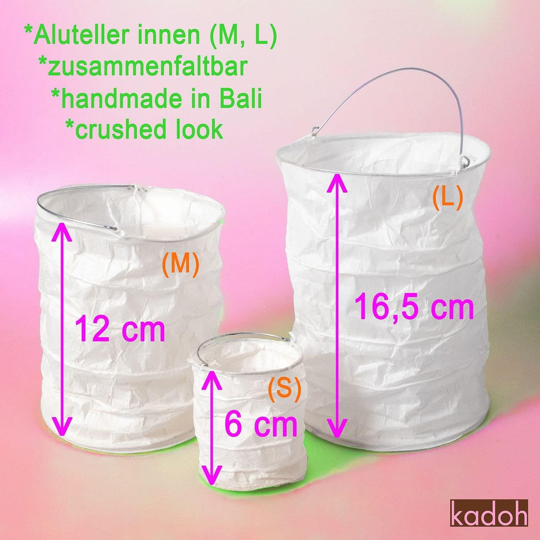 kadoh Papier-Lampions (10 St.) • Lichtertüten in Rainbow-Pastell • Partydeko für Hochzeit, Geburtsta
