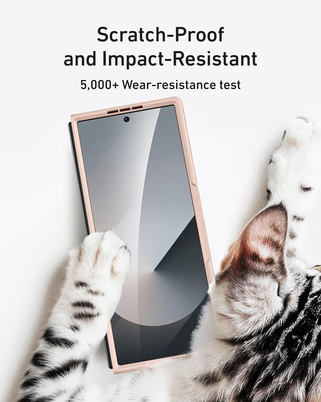 Miimall Kompatibel mit Samsung Galaxy Z Fold 7 Hülle mit S-Pen Holder, [Anti-SPY Displayschutz] Ultr