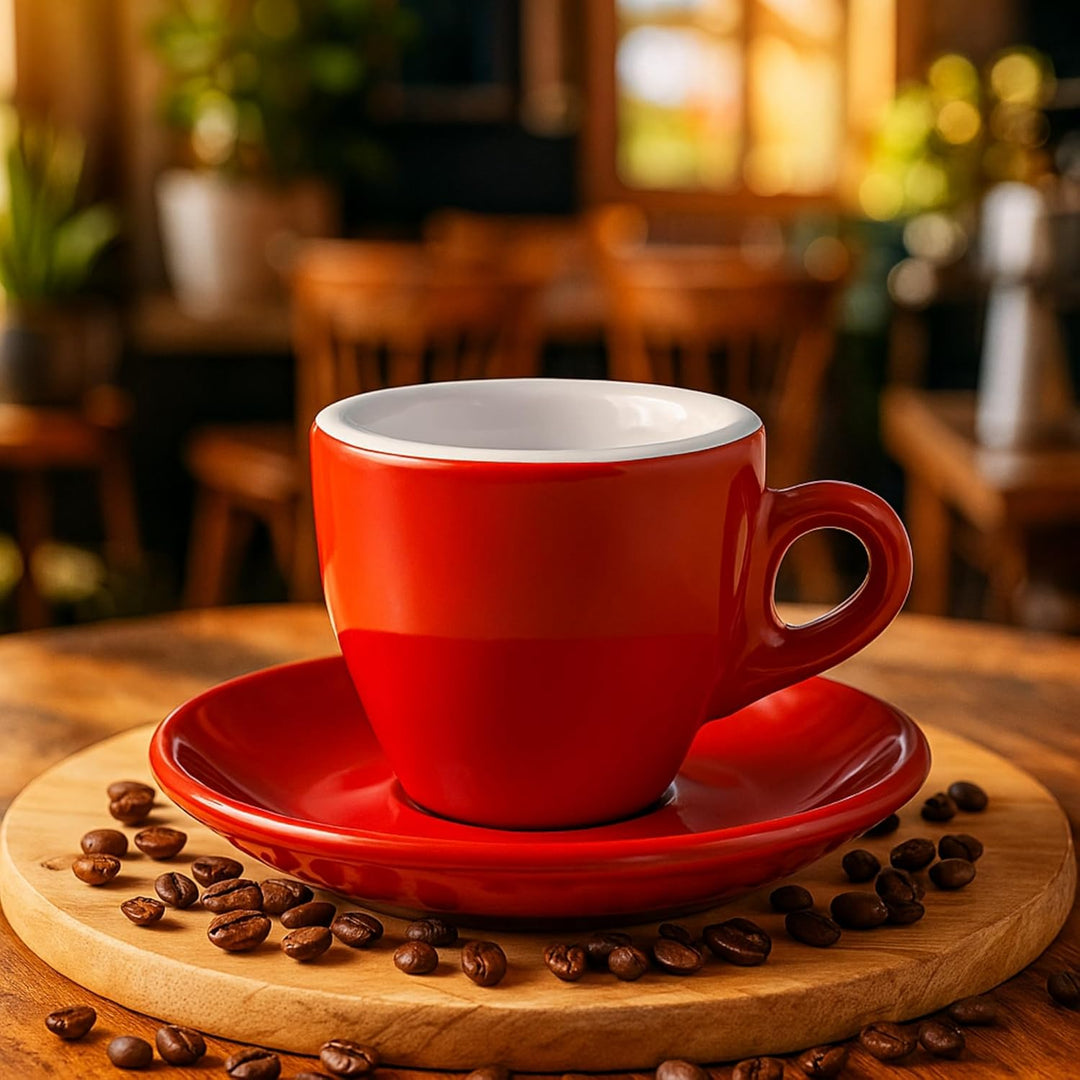 MY Obsession Espressotassen Set, 56 ml – extra dickwandig, italienisches Design, Premium Geschenkver