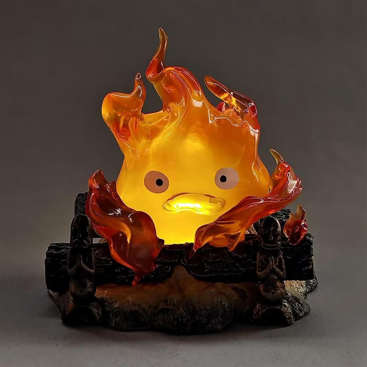 Cartoon-Kalzifer-Objekte, Lampe, Cartoon-Anime, 12 cm, Kerze, Desktop-Actionfiguren, Modell, Statue,