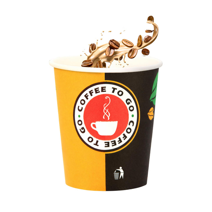 Inoverse Pappbecher 200ml, Einweg Coffee to Go Becher, Kaffee to go Becher Pappe, 8oz Trinkbecher fü