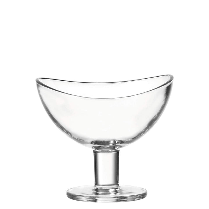 LEONARDO HOME Schale auf Fuss Loop, 6-er Set, 300 ml, spülmaschinengeeignet, Klarglas, 043369