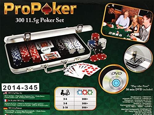 Partypoker Set im Alu Koffer 300 Chips á 11,5 gr.