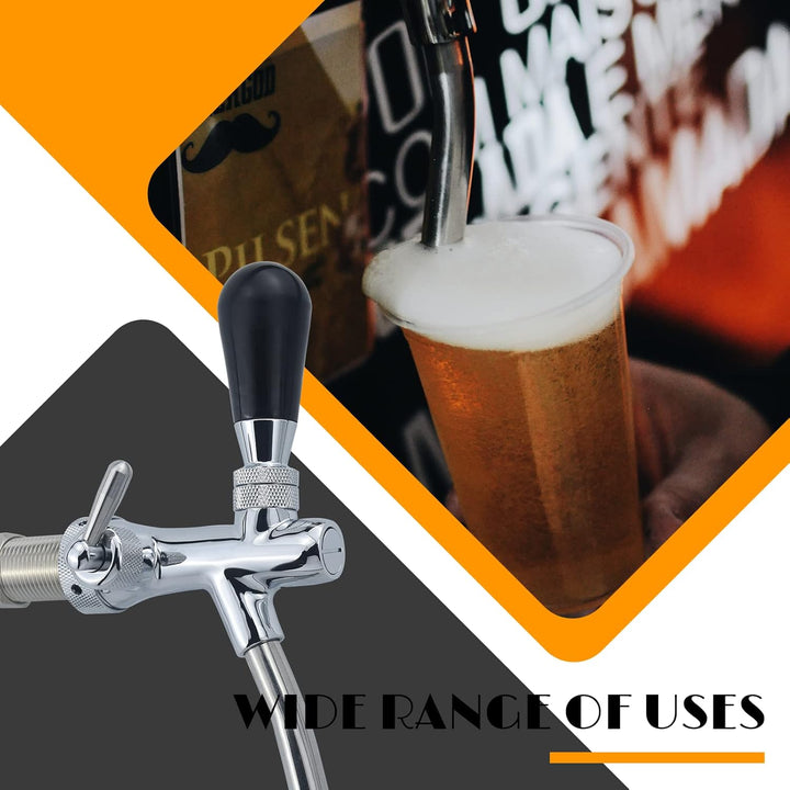 Aiyomi G5/8 Verstellbarer Bierhahn Einstellbare Bierzapfhahn Chrome Bier Zapfhahn für Hause Bier Bar