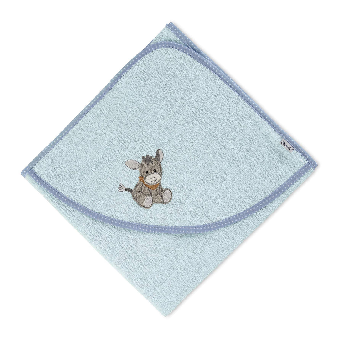 Sterntaler Kapuzenbadetuch Esel Emmi, Alter: ab 0 Monate, 80 x 80 cm, Hellblau Emmi 2020, Emmi 2020