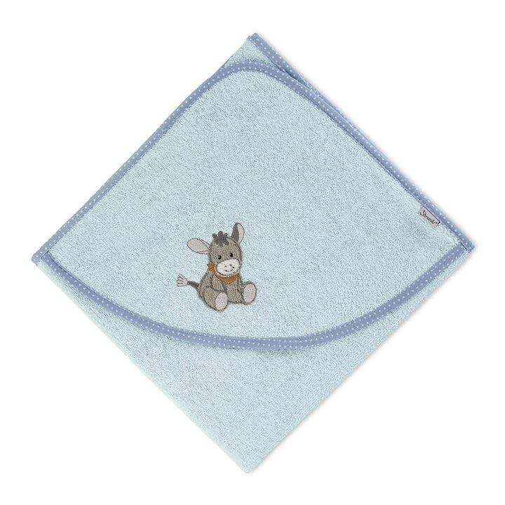 Sterntaler Kapuzenbadetuch Esel Emmi, Alter: ab 0 Monate, 80 x 80 cm, Hellblau Emmi 2020, Emmi 2020