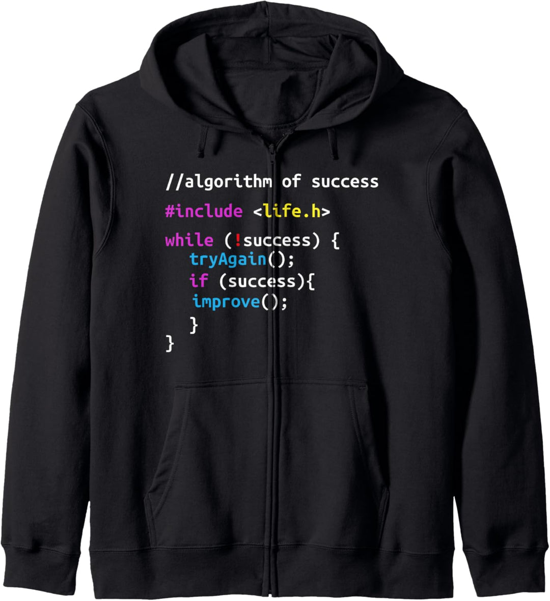 Coding Erfolg Algorithmus Programmierer Coder Informatiker Kapuzenjacke