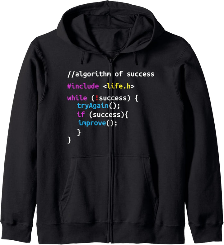 Coding Erfolg Algorithmus Programmierer Coder Informatiker Kapuzenjacke
