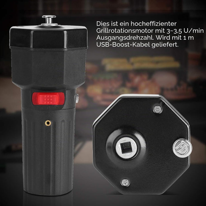 5V Rotator Grillmotor BBQ Grillspiessmotor, Campingartikel Batterie Grillmotor, mit USB Boost Wire