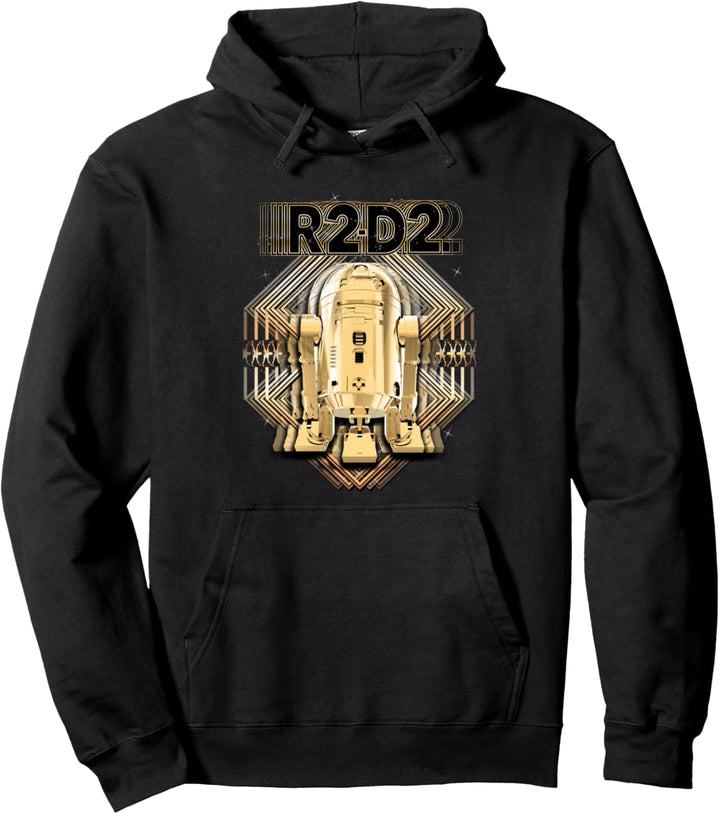 Star Wars Last Jedi R2-D2 Gold Platinum Blur Pullover Hoodie