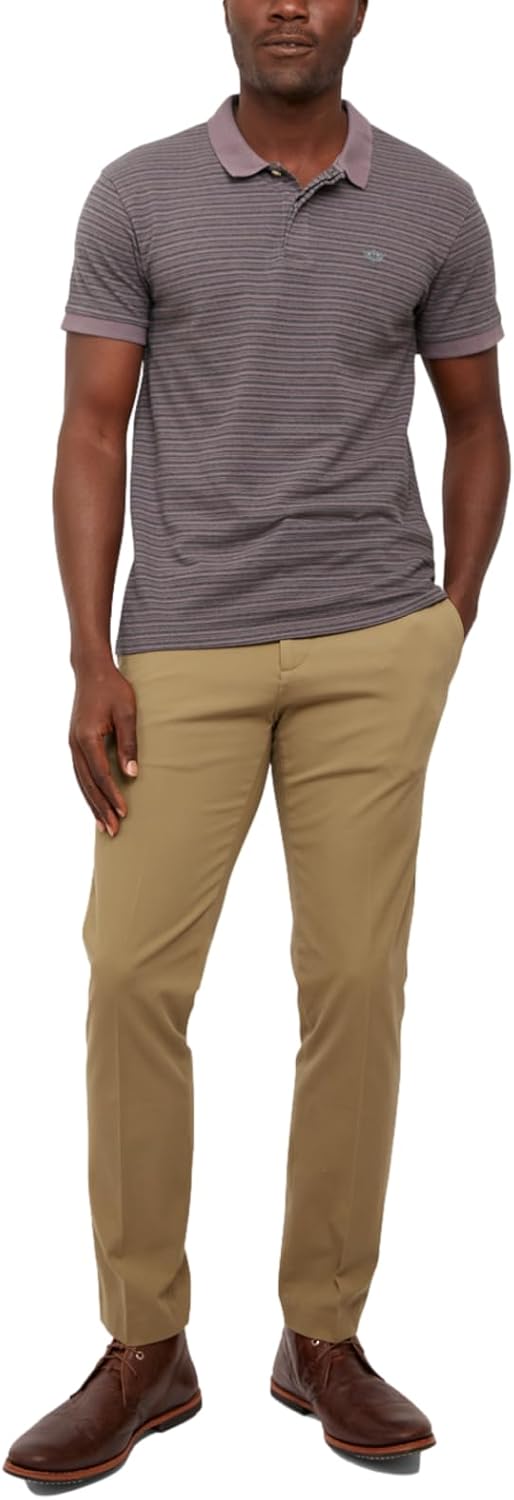 Dockers Herren-City-Hose, schmale Passform, Smart 360 Tech New British Khaki 28W / 30L, New British