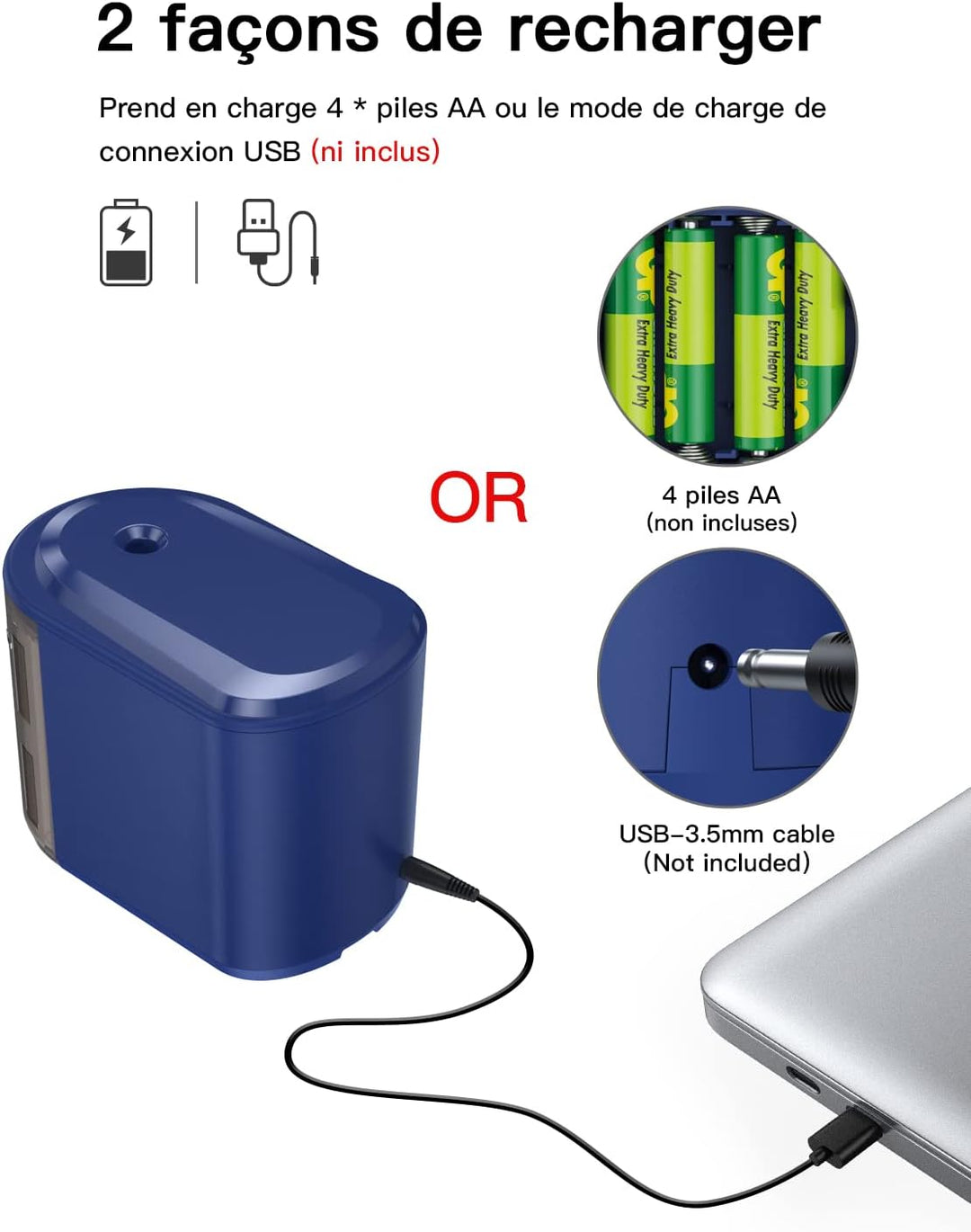 Elektrischer Spitzer, stärkere Spiralklinge, automatischer Spitzer, automatischer Stopp für 6–8 mm N