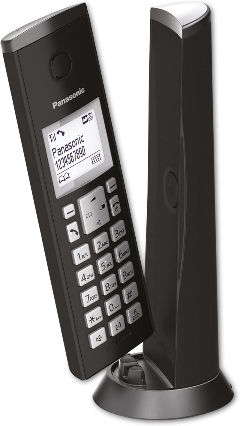 Panasonic KX-TGK220GB Design-Telefon mit Anrufbeantworter (Wecker, Haustelefon (schnurlos), HD-Telef