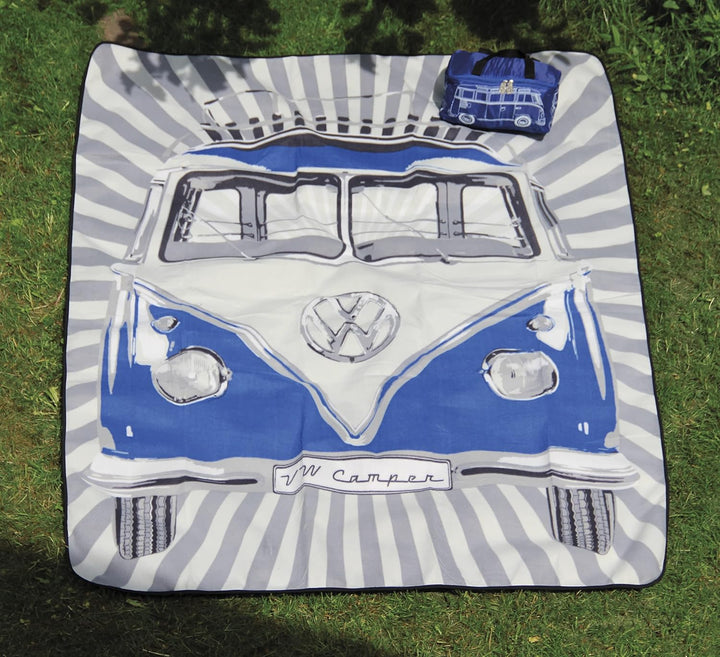BRISA VW Collection - Volkswagen Picknickdecke 200x150 cm Wasserdicht Wärmeisoliert Garten Outdoor S