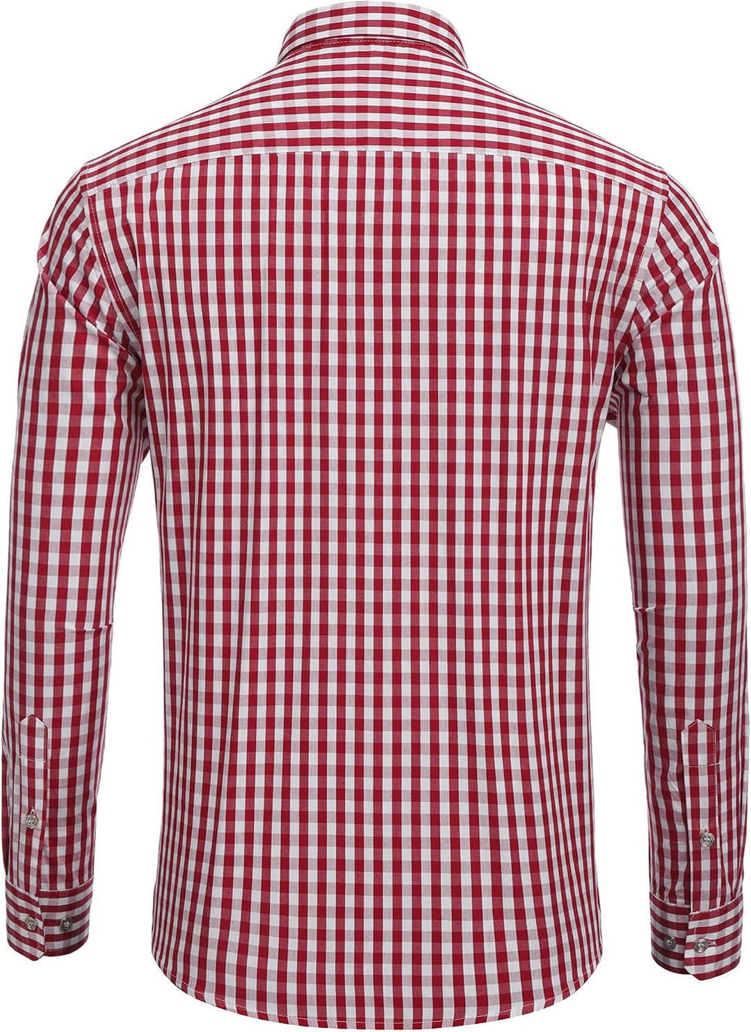 COOFANDY Hemd Herren Langarm Trachtenhemd Kariertes Oktoberfest Hemd Freizeithemd Karohemden Herrenh