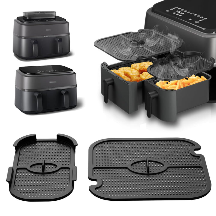 Heissluftfritteuse Spritzschutz für Philips Dual Basket 9l, 2 Stk Airfryer Spritzschutz für Philips