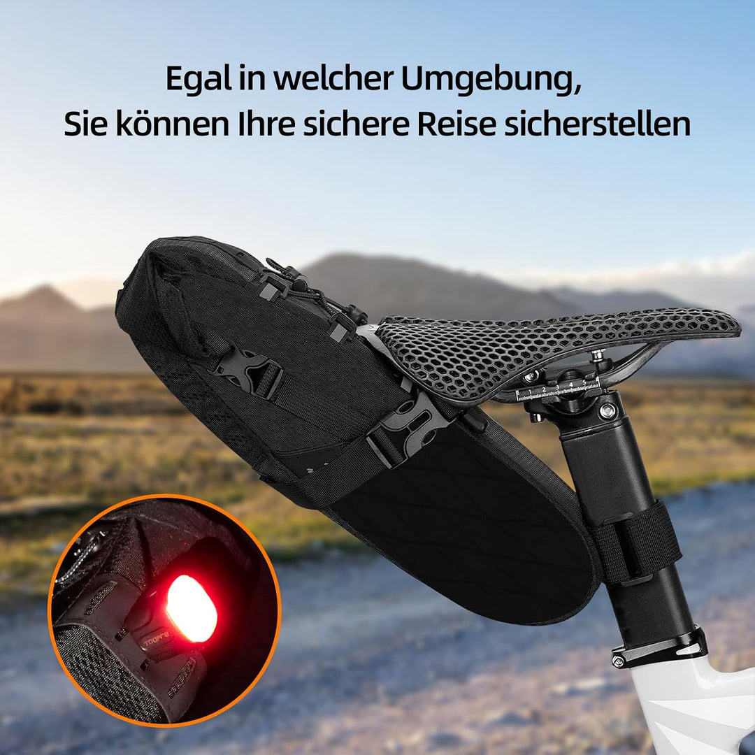 Fahrrad Satteltasche - 5.8 L Wasserdicht Fahrradtasche, Fahrradsitz Tasche, Fahrradsatteltaschen für