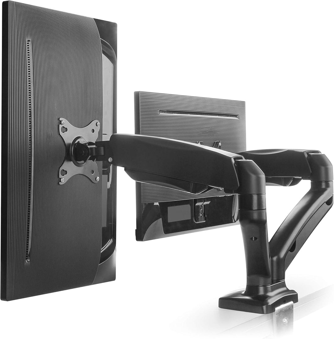 HALTERUNGSPROFI Dual 2 Fach Tischhalterung mit Gasdruckfeder für LED LCD Monitore bis 32 Zoll VESA 7