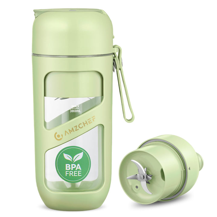 AMZCHEF Smoothie Maker To Go - Antioxidantien Vakuum Bottle Blender mit 10 Klingen für Fresh Juice,