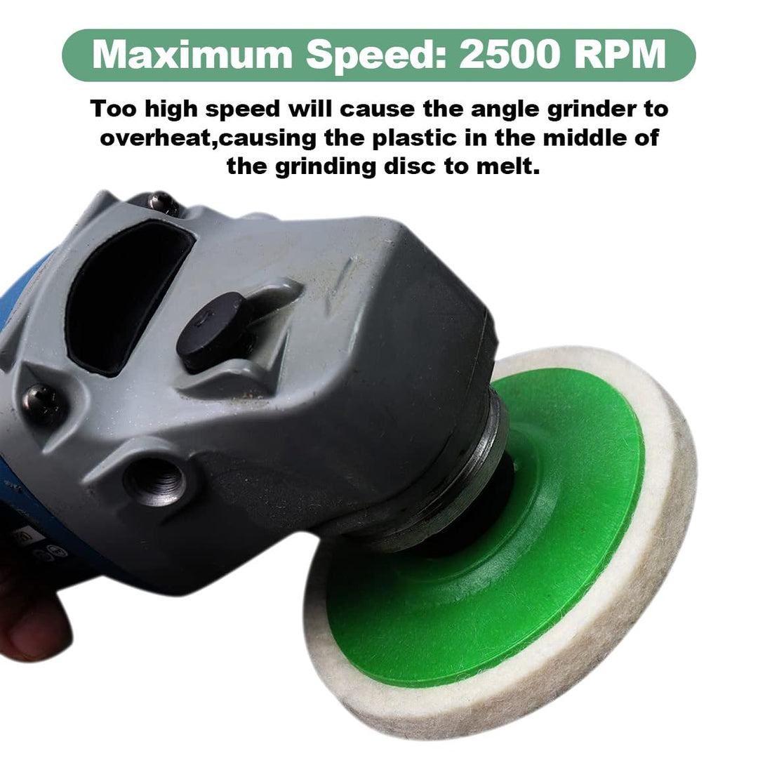 ATOPLEE Wolle Polierscheibe, 10 Stück 98mm Durchmesser Polierscheibe für 100mm Winkelschleifer, Woll