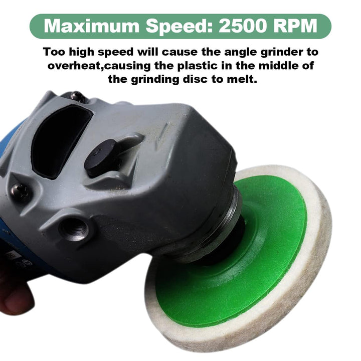 ATOPLEE Wolle Polierscheibe, 10 Stück 98mm Durchmesser Polierscheibe für 100mm Winkelschleifer, Woll