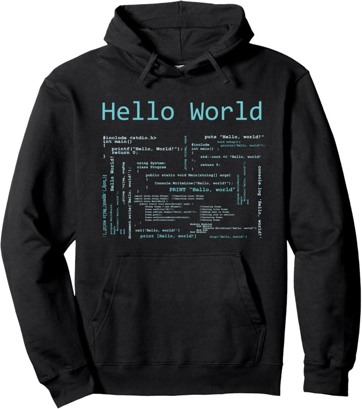 Hello World Computer Programming Languages Computer Science Pullover Hoodie