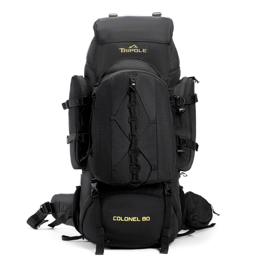 Tripole Rucksack Der Colonel-Serie Mit Innenrahmen - Mit Abnehmbarem Tagesrucksack Und Regenhülle 80