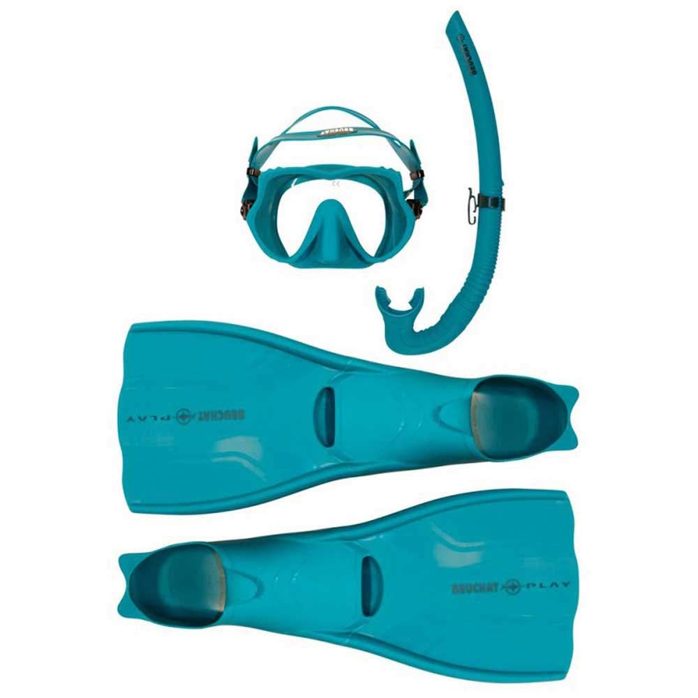 BEUCHAT Unisex-Adult Atoll Schnorchel Flossen Kit 36-37 ATOLL Blau, 36-37 ATOLL Blau