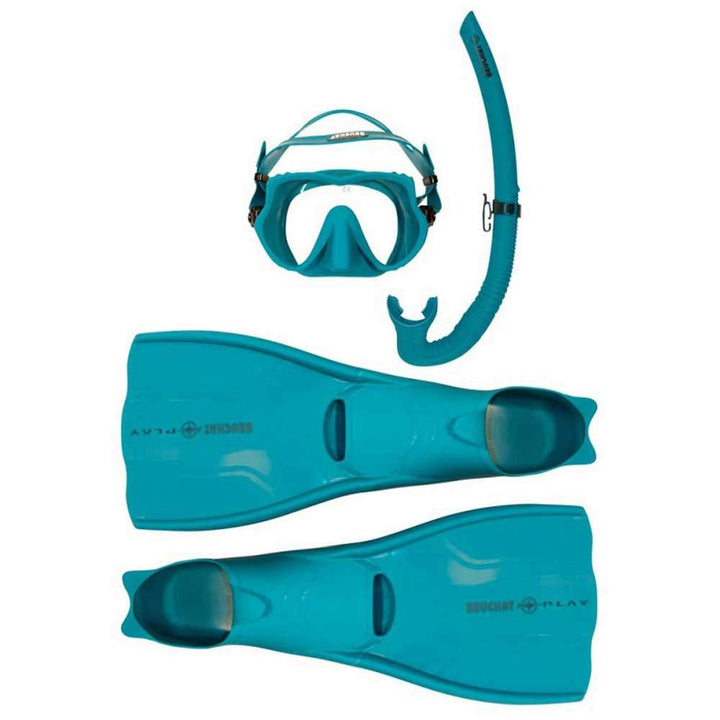BEUCHAT Unisex-Adult Atoll Schnorchel Flossen Kit 36-37 ATOLL Blau, 36-37 ATOLL Blau