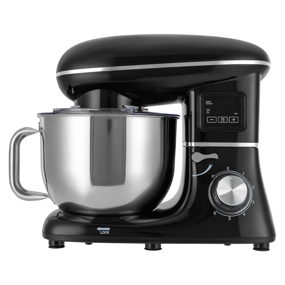 Küchenmaschine Knetmaschine, 6-Gang Küchenmaschine, 6.2L Kuchenmixer, Rührmaschine mit Schneebesen,