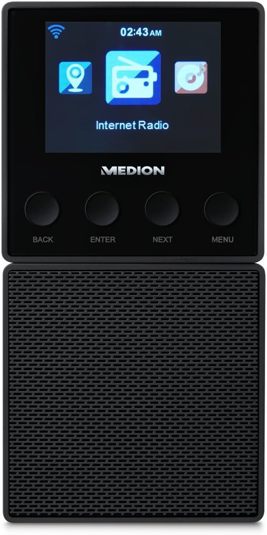 MEDION E85032 WLAN Internet Küchen Steckdosenradio (Abnehmbarem Streaming Lautsprecher, integriertes