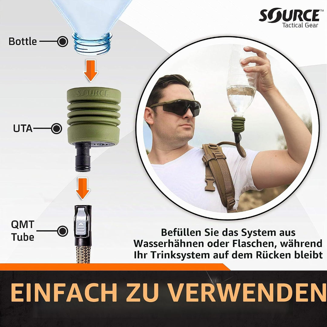 Source Tactical Universal Tube Adapter für Trinksysteme olivgrün Ohne Tragetasche, olivgr&amp;