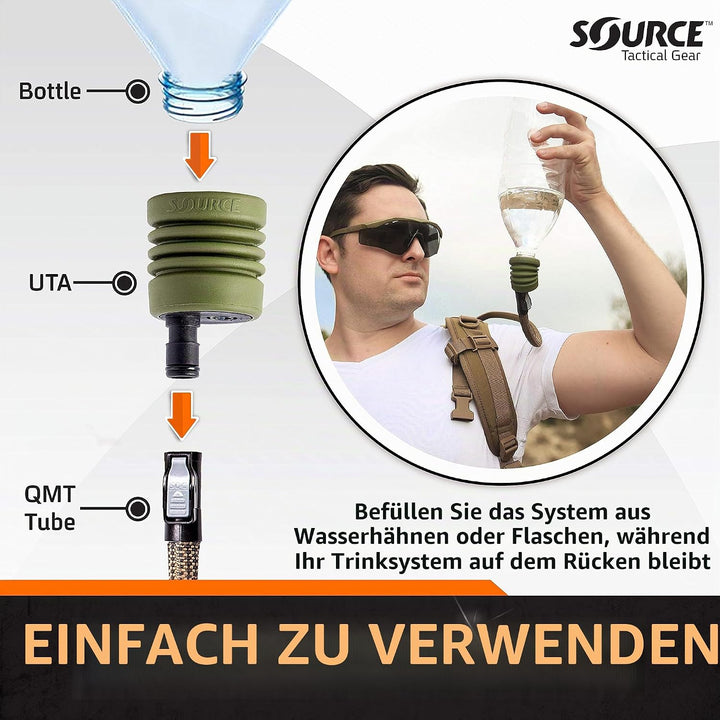 Source Tactical Universal Tube Adapter für Trinksysteme olivgrün Ohne Tragetasche, olivgr&amp;