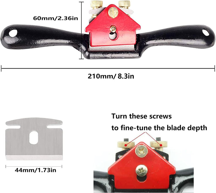 XPOOP Schweifhobel, 210 mm Anpassung Holzbearbeitung Schneide Plane Spokeshave Hand Trimmen Werkzeug