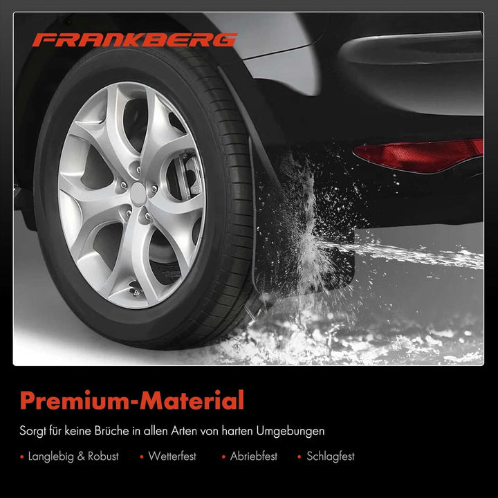 Frankberg 4X Universal Auto Schmutzfänger Spritzschutz Schneidbar Vorne Hinten Kompatibel mit Cabrio