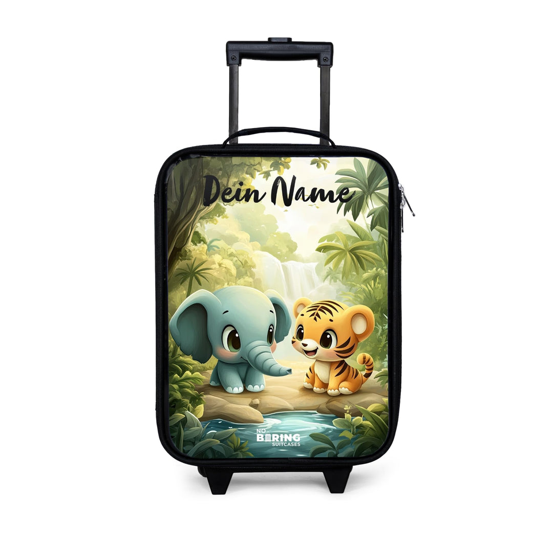 NoBoringSuitcases.com® Kinderkoffer Klein Personalisiert mit Name 48x31x19 cm Rollkoffer Kleiner Kin