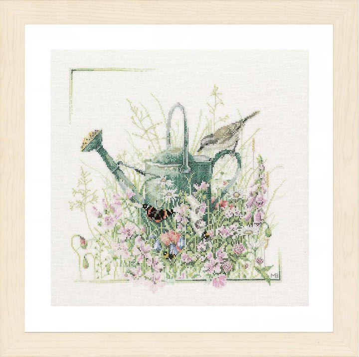 Lanarte Zählmusterpackung Meine Gieskanne Kreuzstichpackung, Baumwolle, Mehrfarbig, 36 x 36 x 0.3 cm