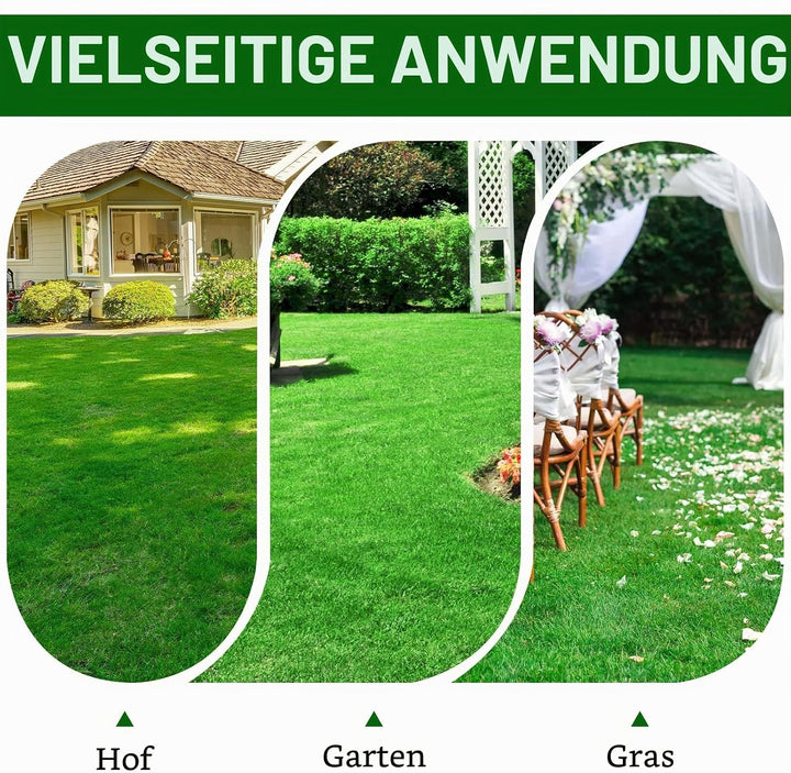 lalago Rasenlüfter Manuell 4 Kerne, Handvertikutierer 93CM, Rasen Belüften Hohlzinken Aerifiziergabe