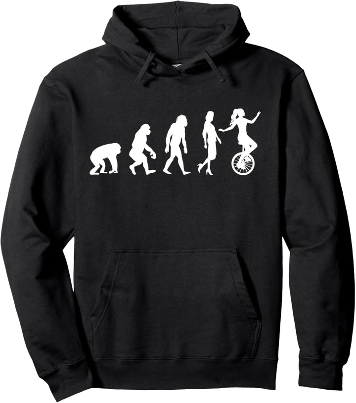 Einrad Fahren Evolution Einradfahrerin Pullover Hoodie