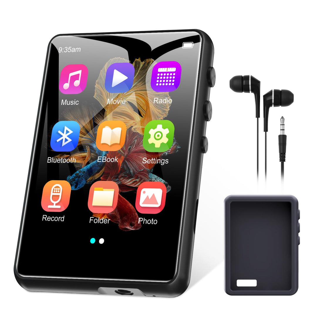 64GB MP3 Player Bluetooth 5.3 2.4" Full Touchscreen Tragbarer Walkman MP3 Player mit Lautsprecher, S